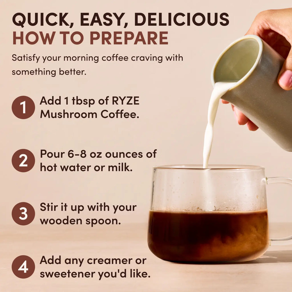 RYZE Mushroom Coffee Dark Roast (30 Servings)